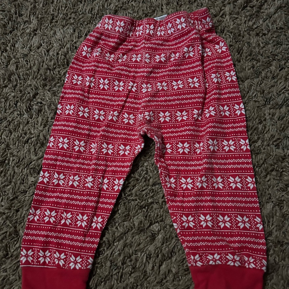 Avon Red and White Patterned Kids Sweatpants